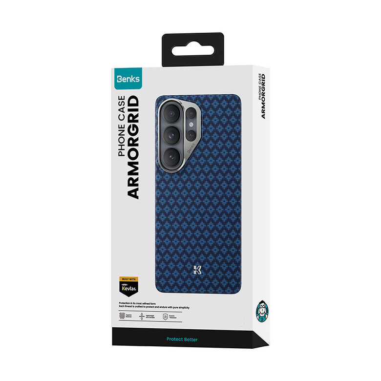  Dėklas Benks Magnetic Armor Air Armor Grid Kevlar“ Samsung Galaxy S26